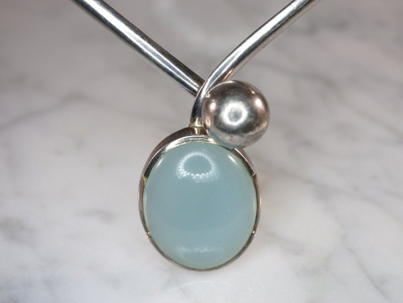 Sterling Silver and Blue Chalcedony Collar Neckla… - image 6