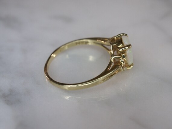 14K Yellow Gold and Australian Opal Ring - image 7