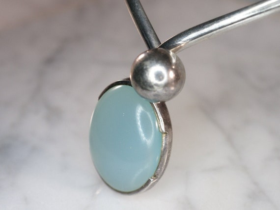 Sterling Silver and Blue Chalcedony Collar Neckla… - image 4