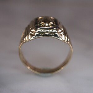 Herff Jones Art Deco Style 10K Yellow Gold Class Ring image 6