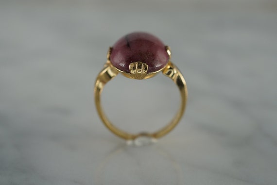 10K Yellow Gold Filled Rhodochrosite Ring - image 8