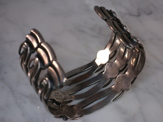 Maricela Taxco .950 Sterling Silver Cuff Bracelet - image 6