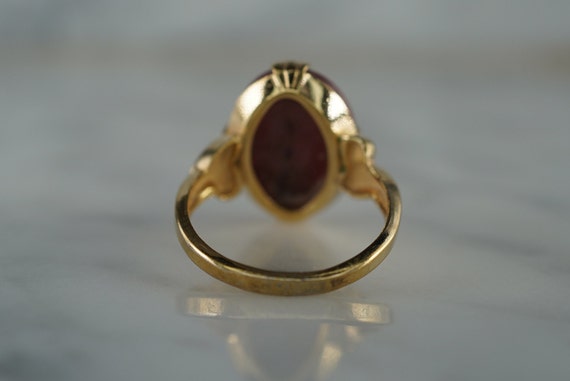 10K Yellow Gold Filled Rhodochrosite Ring - image 4