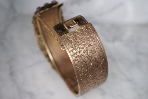 Ornate Baroque Floral Yellow Gold Washed Copper a… - image 5