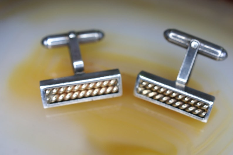 Sterling and Gold Filled Cufflinks image 1