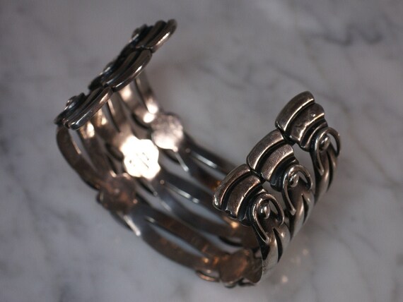 Maricela Taxco .950 Sterling Silver Cuff Bracelet - image 7