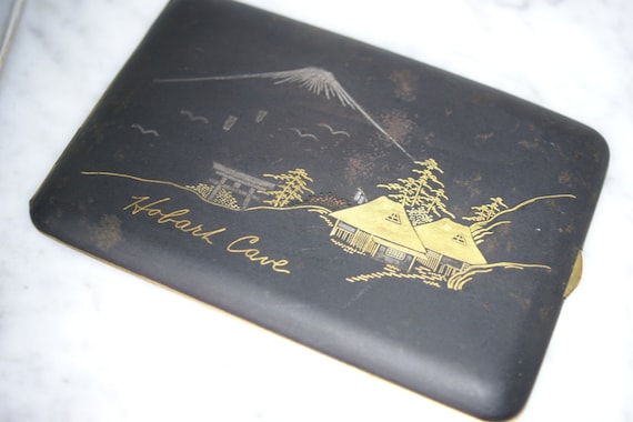 Japanese Damascene Higo Zogan Inlay Cigarette Case