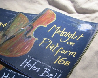 VIOLA Printed Folk Sheet Music Illustrated Book - Midnight on Platform 16B door Helen Bell