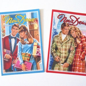 2 cartes romantique "nous deux "
