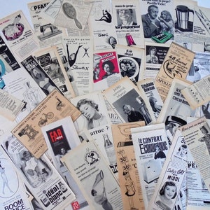 ephemera 25 stuks Franse reclame - versiering voor kunstcollage, scrapbooking, dagboekschrijven, veranderde kunst
