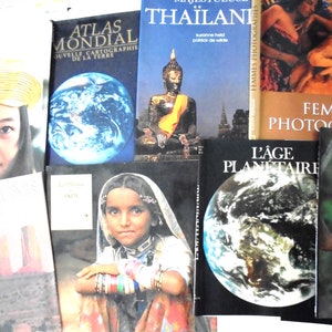 30 jacquettes couverture de livre sur le thème voyage autour du monde
