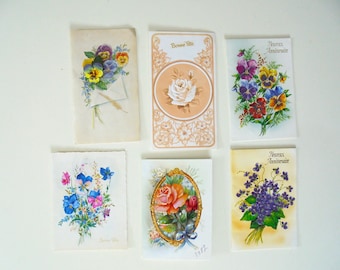 12 flower postcards