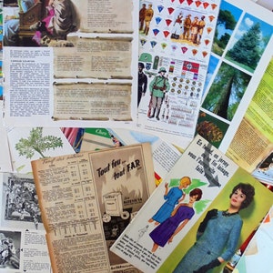 artisanat papiers , pack collage destach 1 kg 100 pages de divers magazines , livres collage , découpage image 7