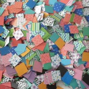 kit of 300 square mosaic paper scrapbooking, collage, altered art, mixed art .... image 2