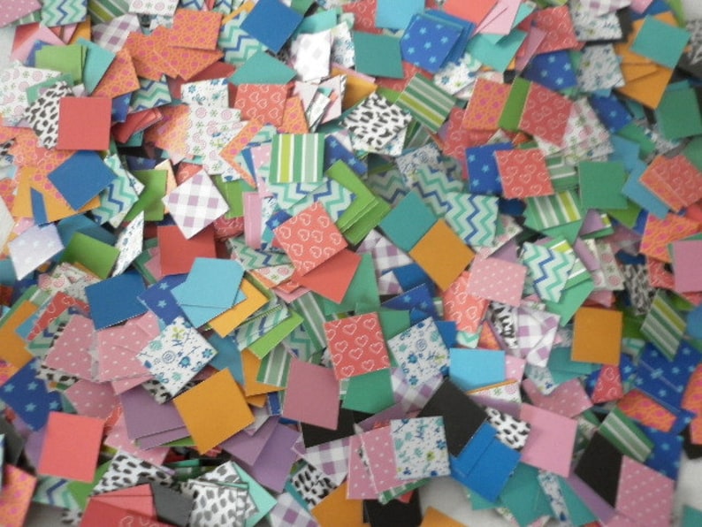 kit of 300 square mosaic paper scrapbooking, collage, altered art, mixed art .... image 2