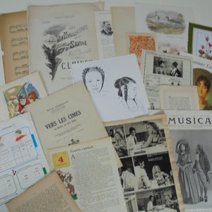 160 Stück Vintage Papieren zum Bastel von Papieren / Seiten verschiedener Bücher / Kunstcollagen, ... Bild 2