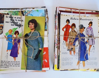 Paper crafts, collage pack - detachable 500g (60+ pages) from various magazines and books - collage, decoupage