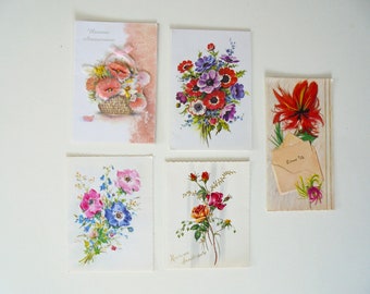 12 flower postcards