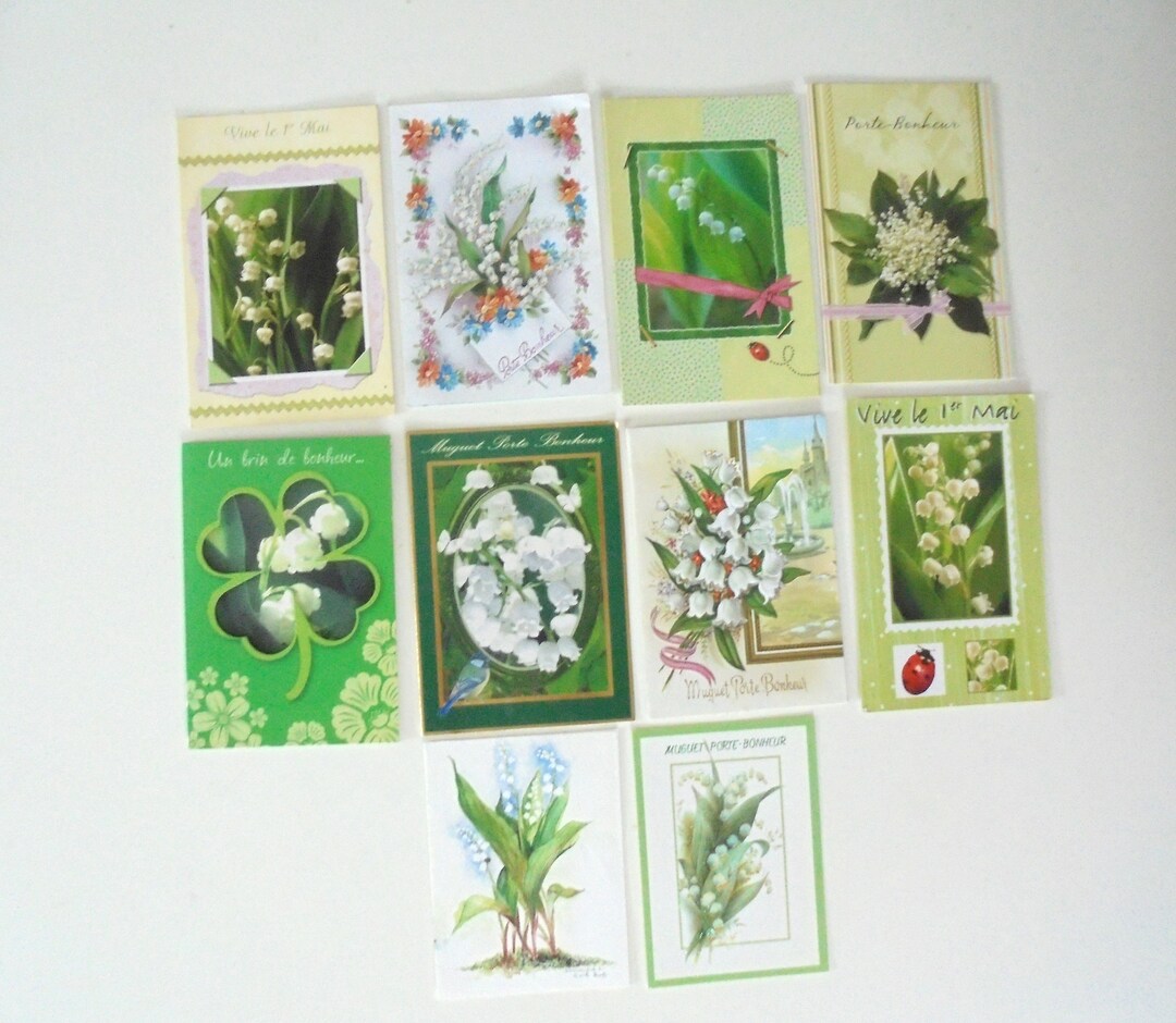 10 Lily of the Valley Flower Cards - Etsy