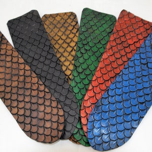 Dragon scales - leather bookmark