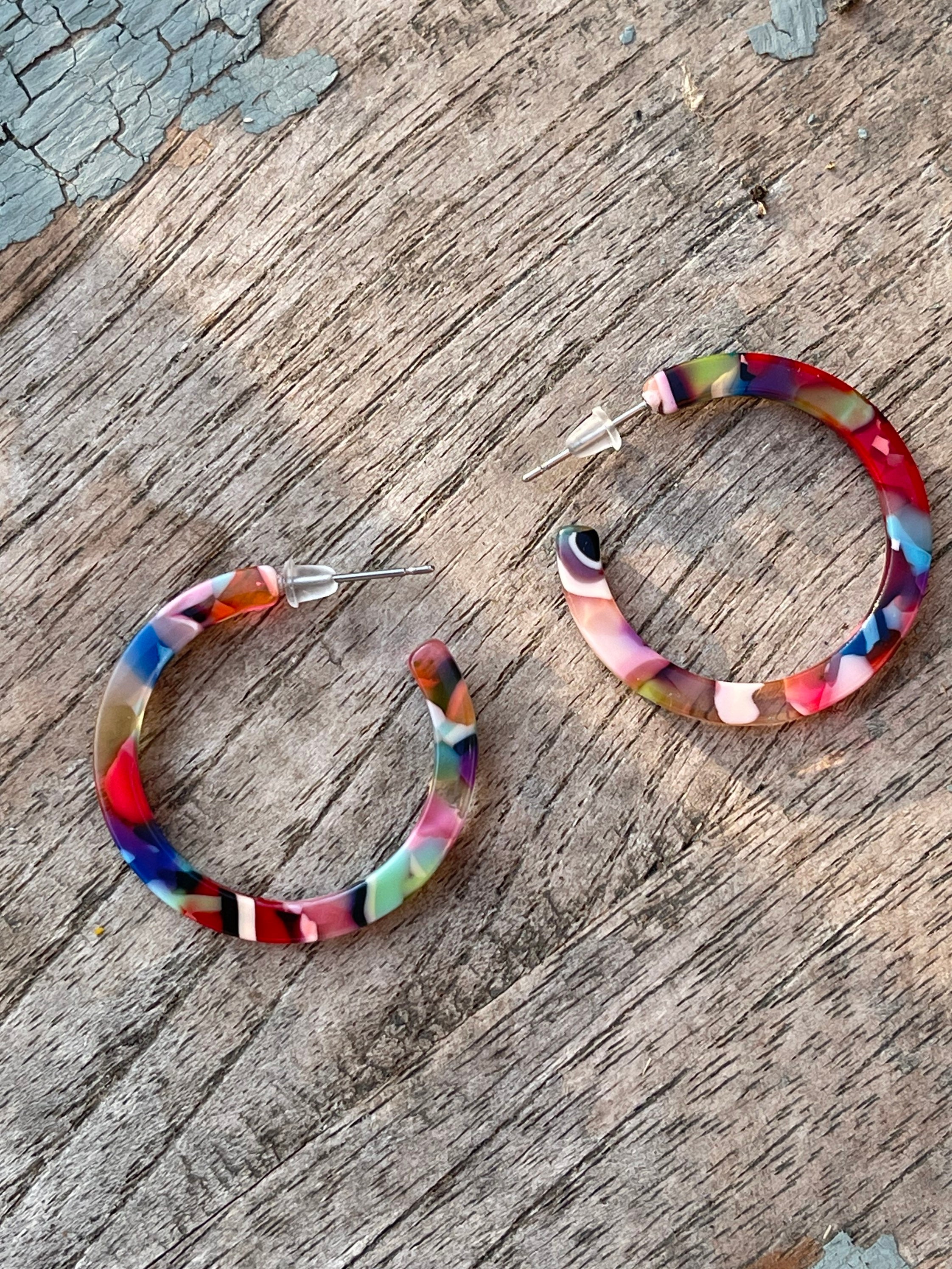 Multi Color CZ Crystal Big Round Loop Shape Baguette Hoop Earrings Fashion  Brand | eBay