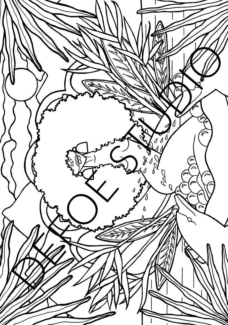 COLOR & CHILL Printable Coloring Book - Etsy