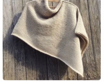 Sweater Poncho, Wool Poncho