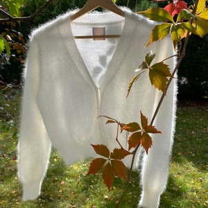 Ivory Wedding Bolero Wedding Bolero, Rabbit Angora Sweater, French Angora Sweater, Bridal Sweater image 4