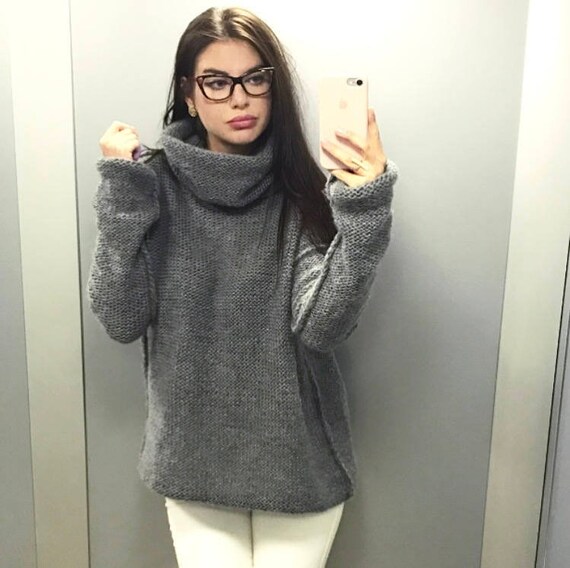 grey oversized sweater