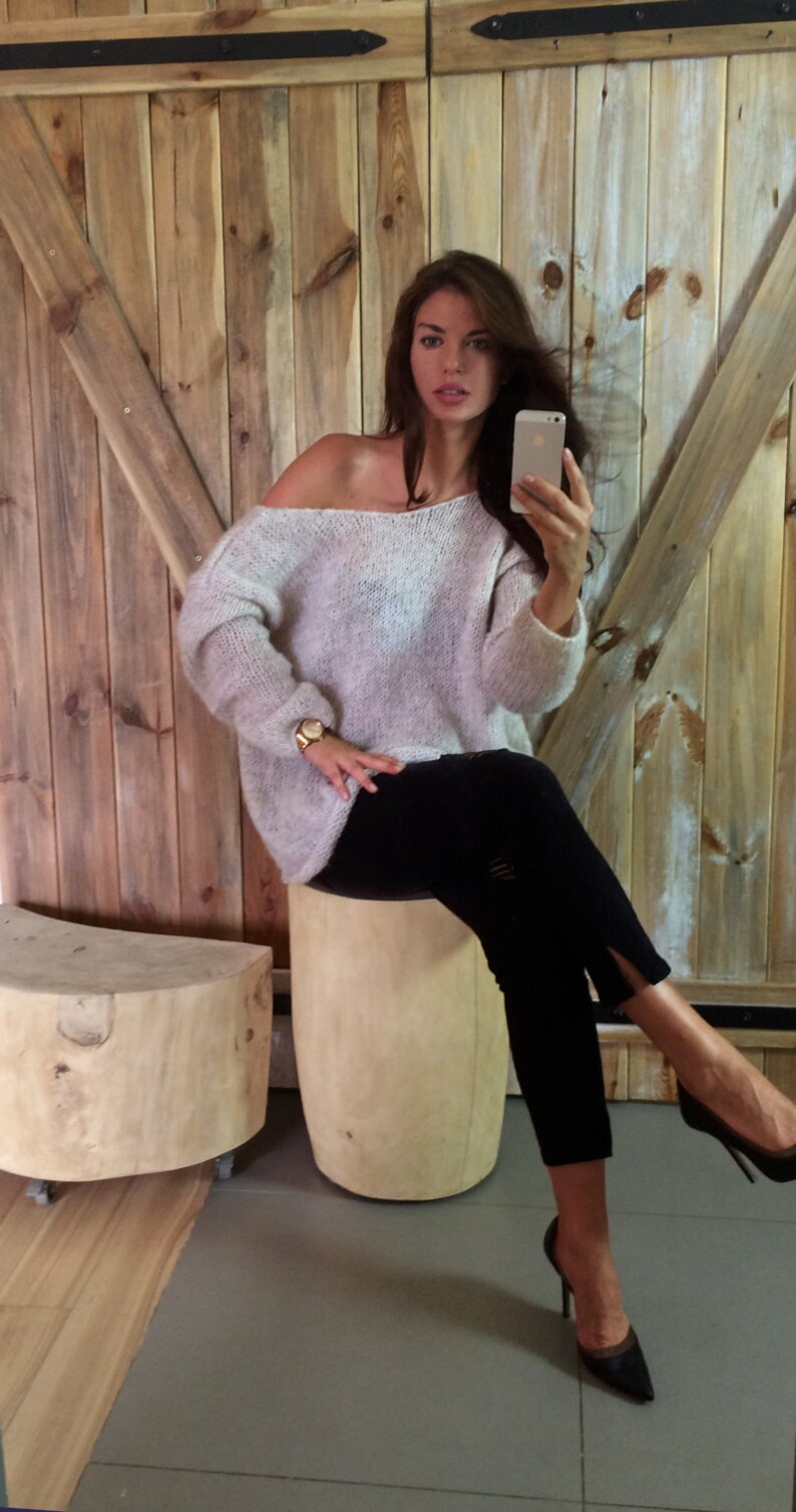 Open Back Sweater Cozy Oversized Sweater Sweater Cozy Etsy