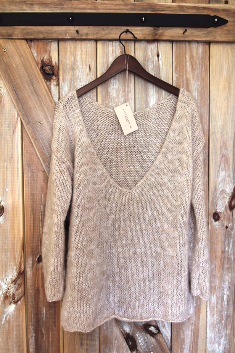 Open Back Sweater Cozy Oversized Sweater Sweater Cozy Etsy