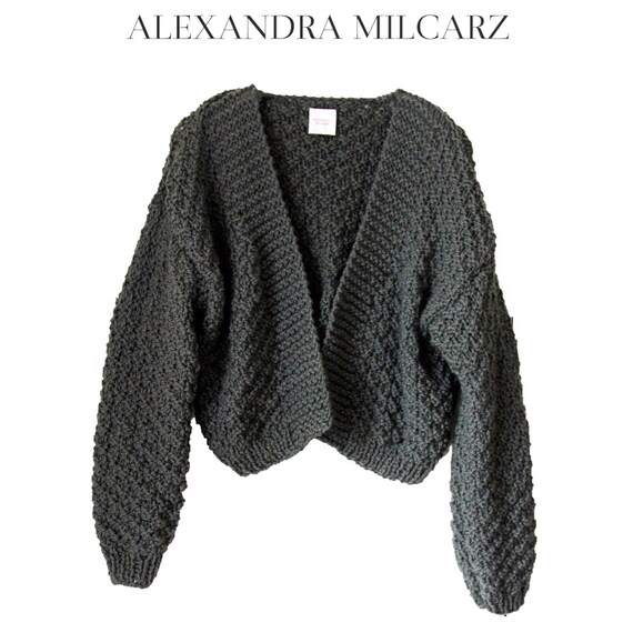 Short chunky cardigan sale