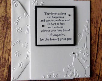 pet sympathy card etsy
