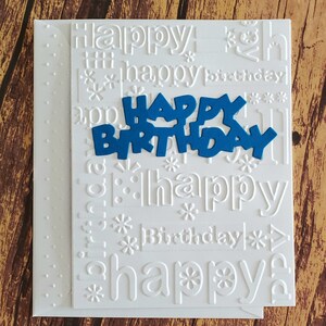 Birthday Card Set of 5, Embossed Greeting Cards With Assorted Happy ...