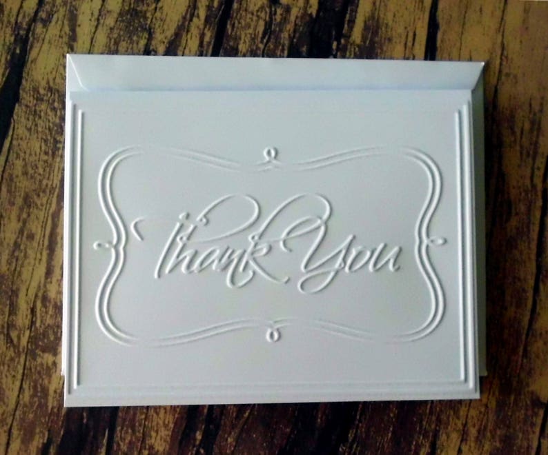 Wedding Thank You Cards Graduation Thank You Cards Blank Thank You Note Cards Thank You Card Set of 5 Embossed Christmas Thank You Cards