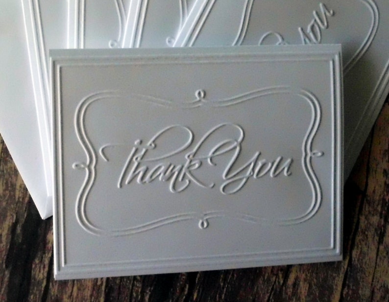 Wedding Thank You Cards Graduation Thank You Cards Blank Thank You Note Cards Thank You Card Set of 5 Embossed Christmas Thank You Cards