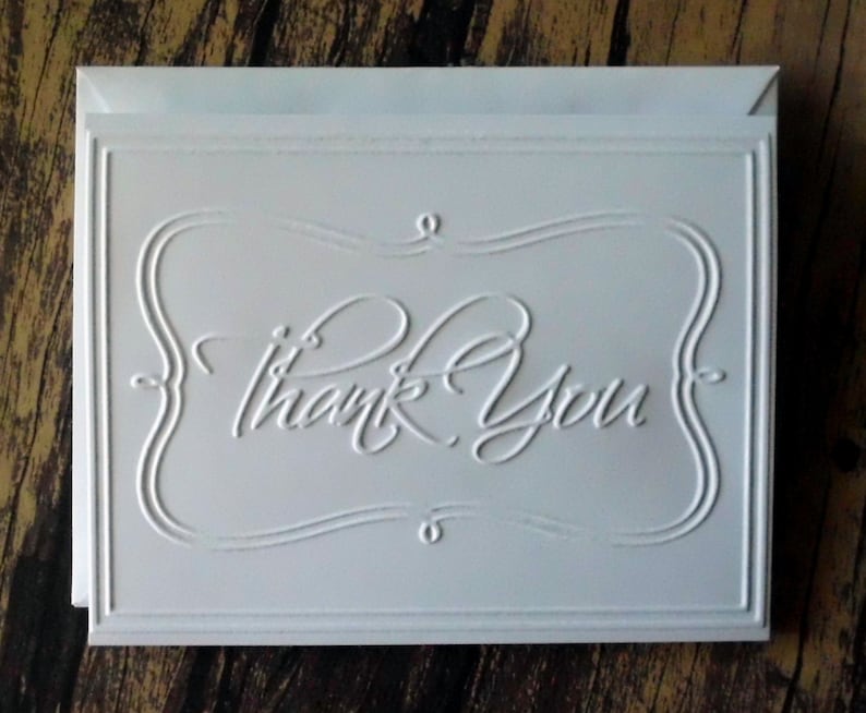 Wedding Thank You Cards Graduation Thank You Cards Blank Thank You Note Cards Thank You Card Set of 5 Embossed Christmas Thank You Cards