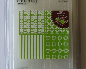 Cuttlebug Embossing Folder, James' Set, 5 x 7 Embossing Folder, A2 Embossing Folder, Stripes, Arrows, Circles, Assorted Embossing Folder Set