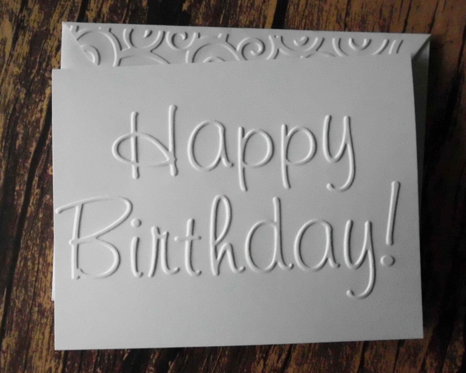 Birthday Cards Set of 5 White Embossed Birthday Card Set | Etsy