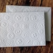 Button Note Cards, Set of 5, Embossed Button Stationery, White Embossed ...