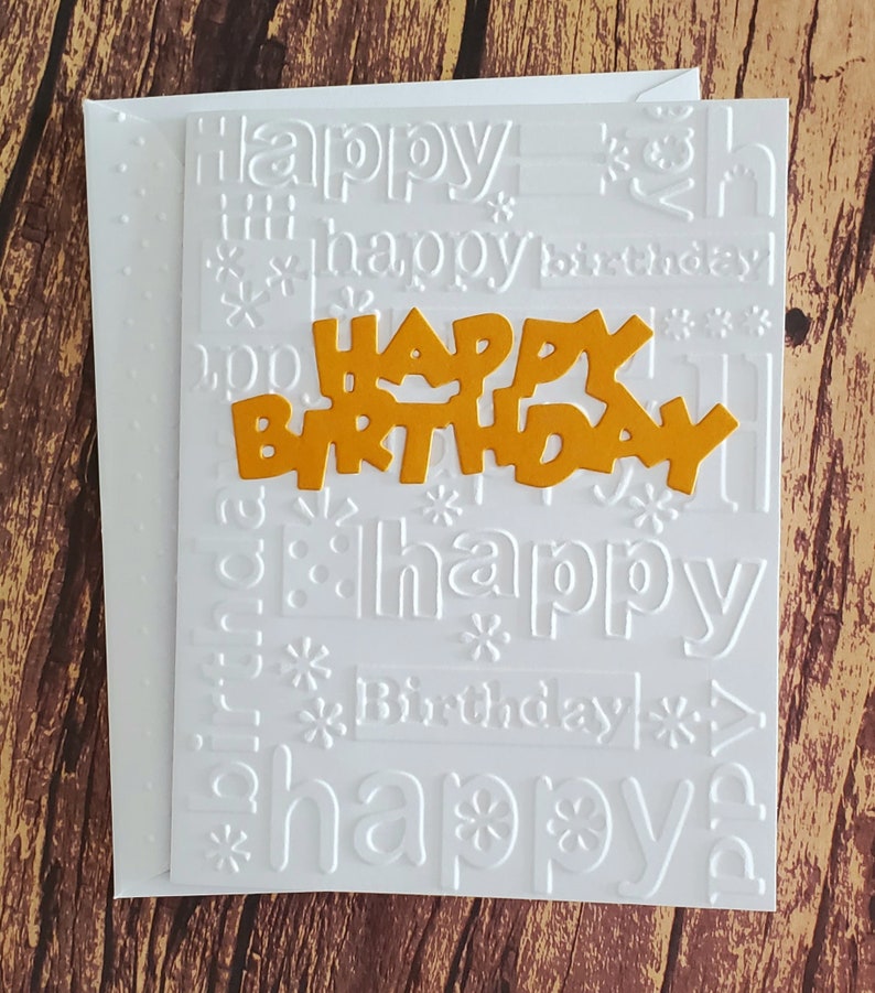 Birthday Card Set of 5, Embossed Greeting Cards With Assorted Happy ...