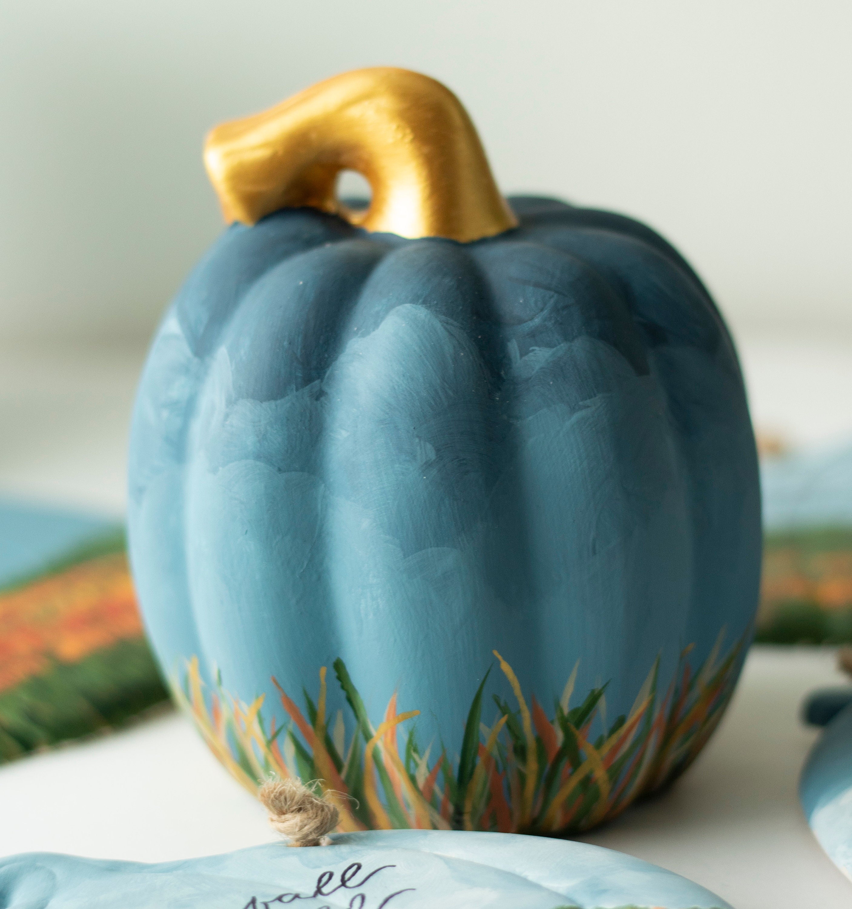 Painted Ceramic Pumpkin pumpkin autumn wall decoration. Etsy