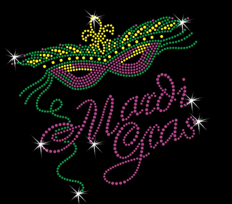 mardi gras rhinestone hat
