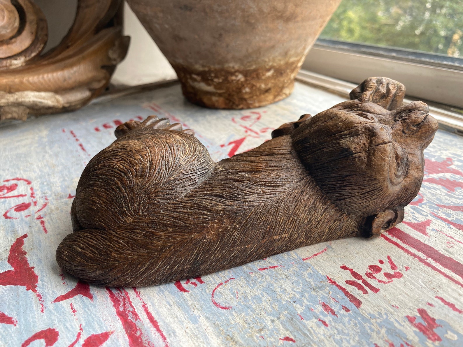 Vintage Chinese Wood Carving Monkey / Vintage Japanese Wood | Etsy