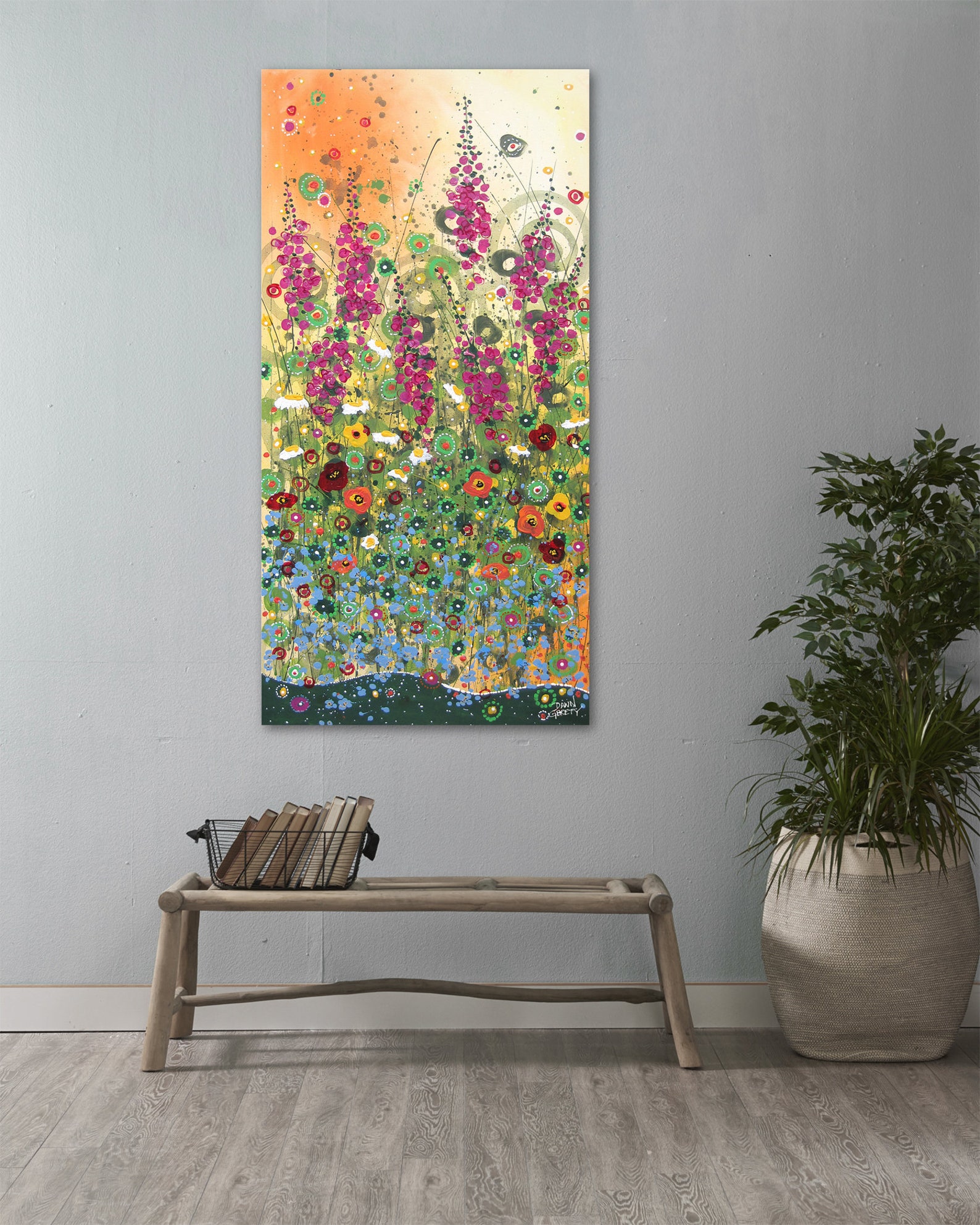 Wildflower Wall Art Top Selling Home Decor Colorful Art Etsy