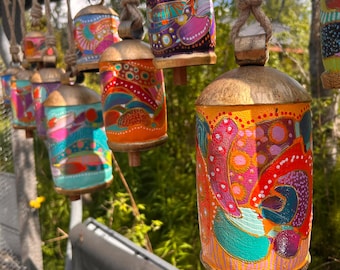 Hand-Painted Bell with Personalized Gift Note Option • FREE Shipping • One-of-a-Kind Artisan Gift