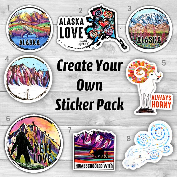 Sticker Pack 4 Stickers Stickers, Labels & Tags Paper & Party Supplies Sticker Pack of ...