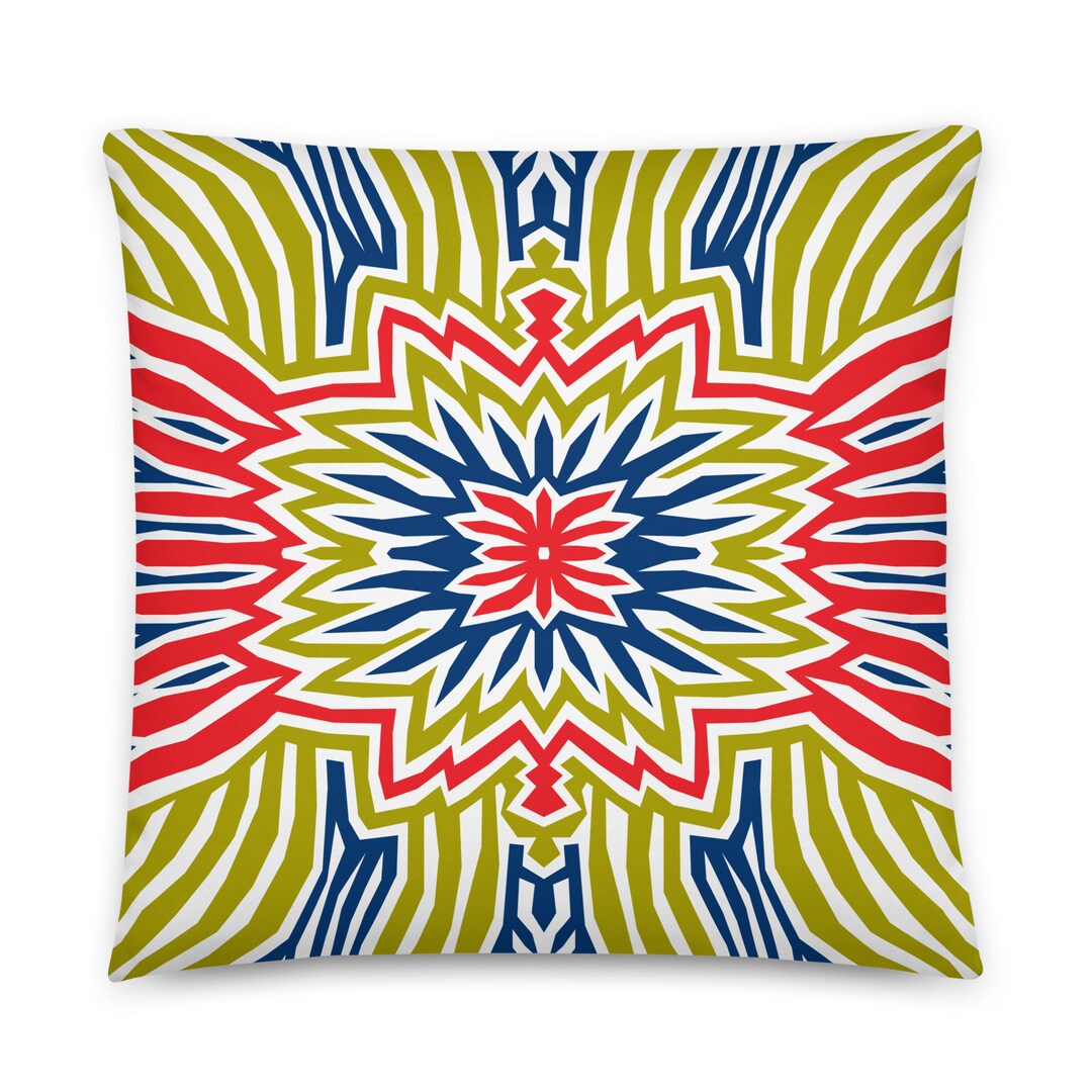 Living Room Cushion Vibrant Pillows Contemporary Cushion Etsy