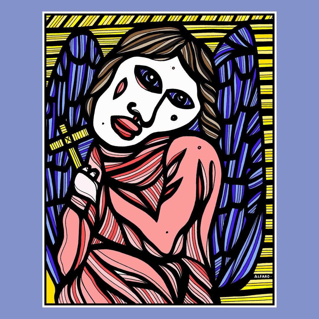 Angel Poster Print, Angel Wall Art, Unique Angel Decor, Angel Home