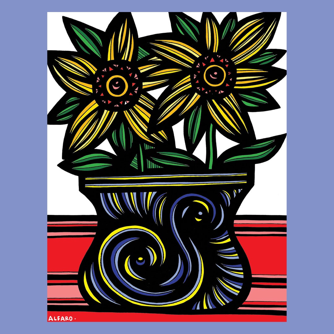 Botanical Decor Prints Contemporary Art Colorful Flower Art Etsy